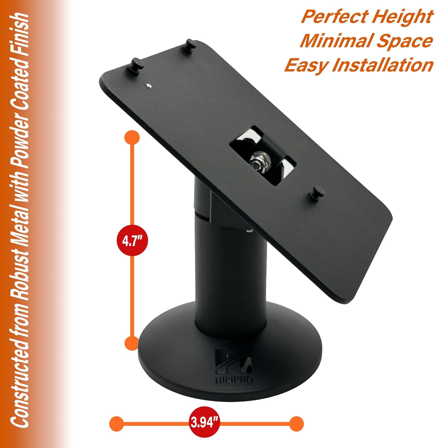 Swivel Metal Point of Sale Stand for Pax PX7, PX5, Aries 8 and Aries 6 - Swivel and Tilts - Complete Kit - Sturdy & Durable POS kit