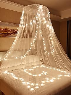 SHENHE 1Pcs Mosquito Net Bed Canopy, Mosquito Netting for Bed, Dome Mosquito Canopy，Princess Bed Canopy, Girls Canopy Bed Decor for Baby Crib,Kid Bed and Adult Beds White one-Size