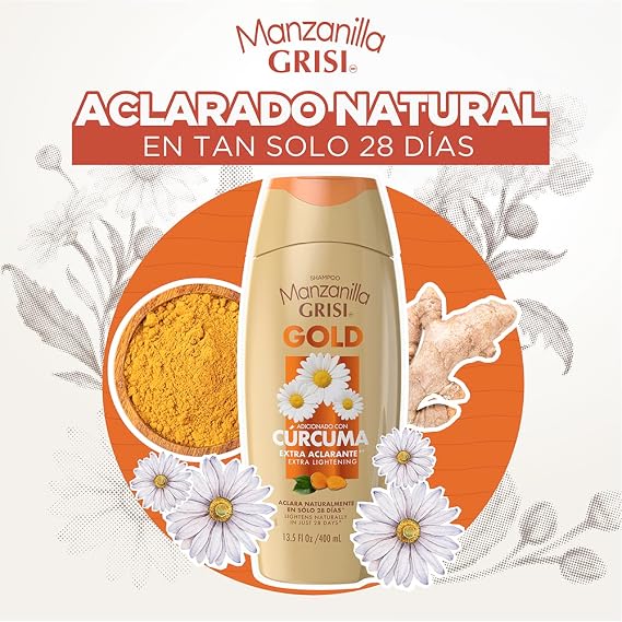 Manzanilla GRISI Chamomile Lightening Shampoo NutricomplexQ10 (13.5oz)