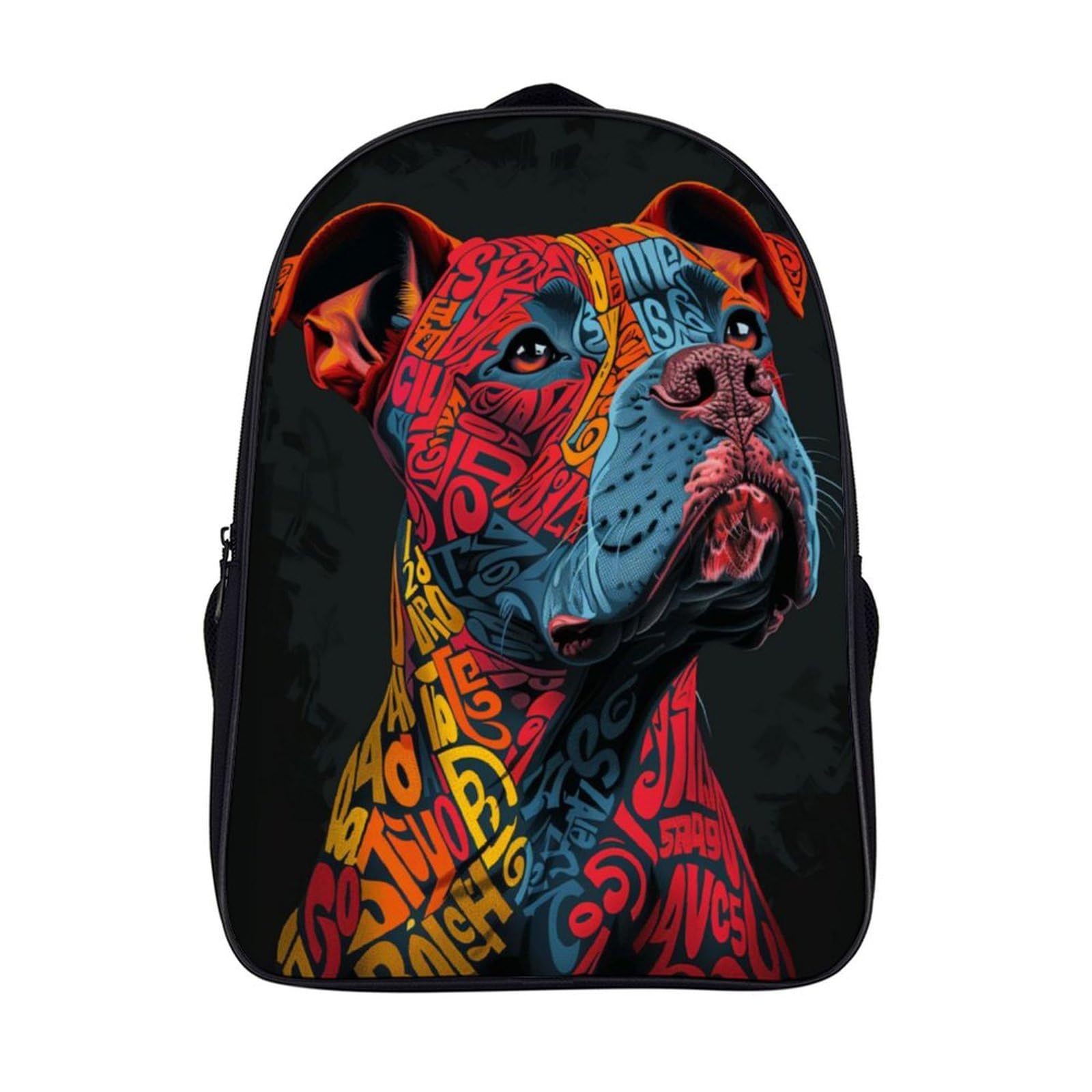 TPISLI School Backpack for Girls, Causal Travel School Bags Pitbull Dog Backpack for Teenagers Kids，Bull Terrier Lightweight Rucksack Bookbag Daypack