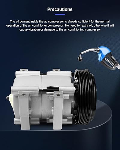 Vista 187 de ECCPP Compresor de A/C con embrague 2014-2018 apto para Ford Focus 2.0L AC Compressor