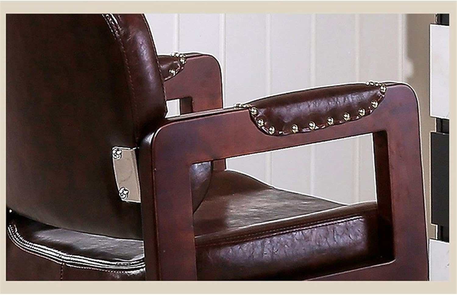 Vintage Salon Chair Hydraulic Beauty Equipment, Beauty Shampoo Hair Styling Reclining Hydraulic Chair Barber Chairs Beauty Spa Shampoo Hair Styling Chair (Max Load Capacity 420 lbs) for Hair Stylist