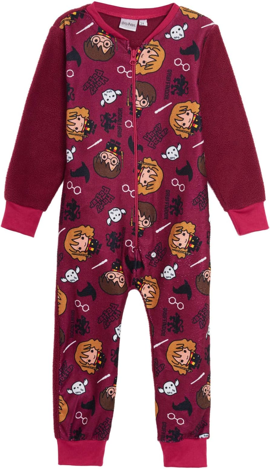 Harry PotterOnesie Ultimate Kids Boys Girls Unisex Fleece All in One Pyjamas Kids Hogwarts Charms Sleepsuit Onezie