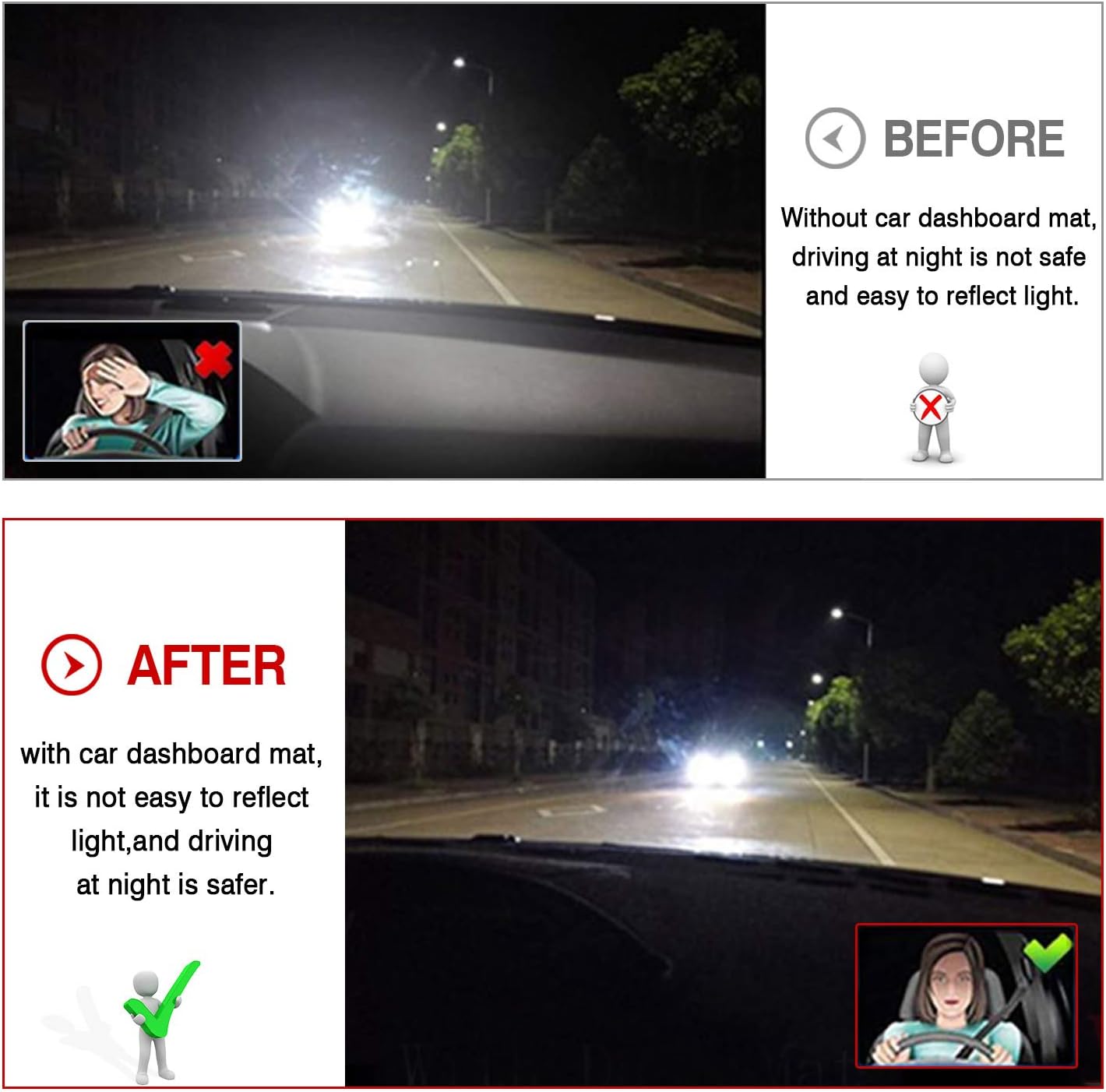 Autorder Dashboard Cover Mat for Mazda 3 2019-2025 Accessories Dash Cover Flannel Dash Mat Sunshade Glare UV Rays Protector (Without HUD)