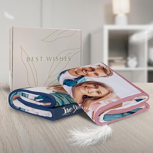 Miniatura 6 de Manta personalizada con imagenfoto  Manta de franela personalizada para mujeres y hombres  Manta personalizada para regalos de Navidad, San