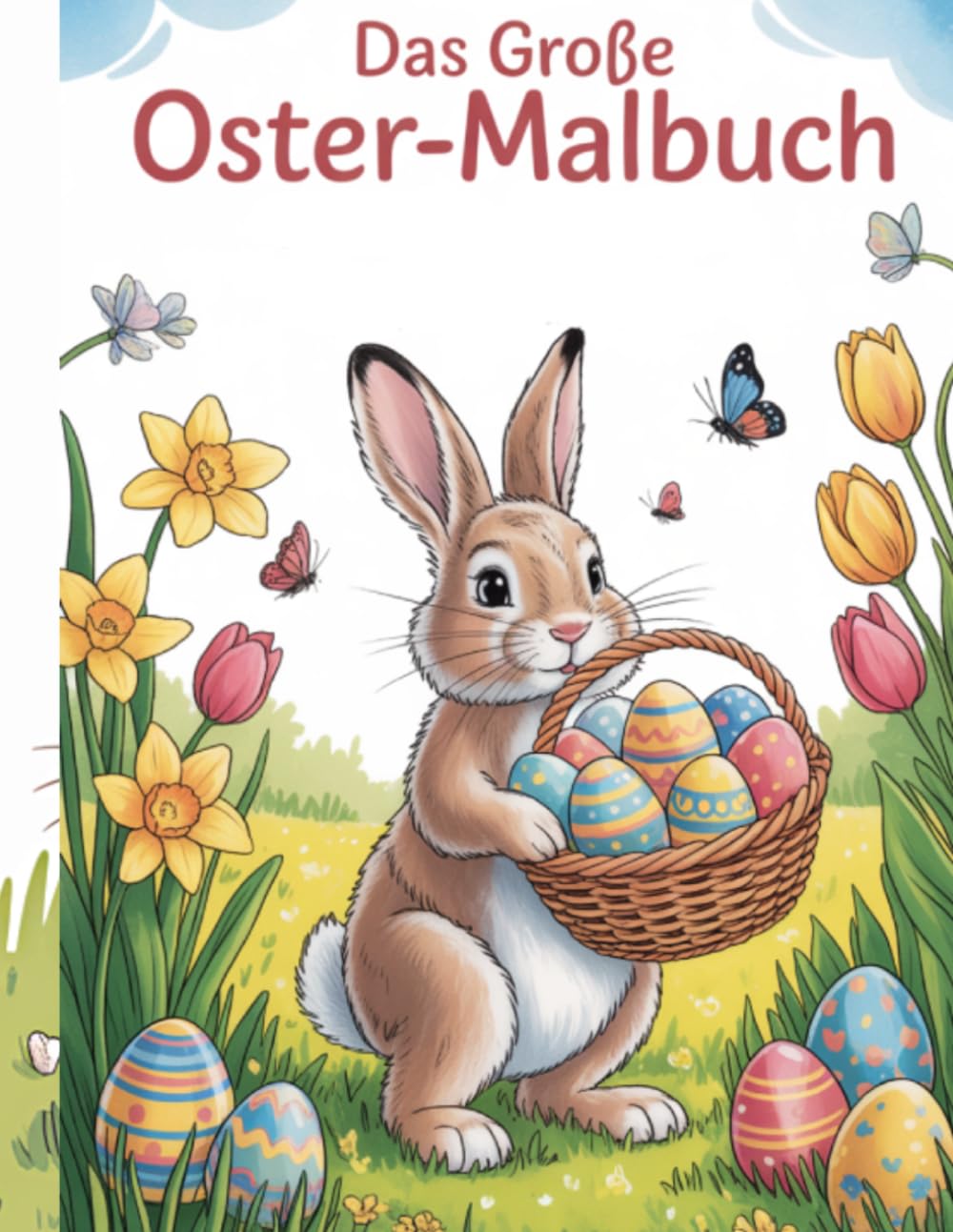 Das Große Oster-Malbuch: 30 schöne Oster-Ausmalbilder für Kinder