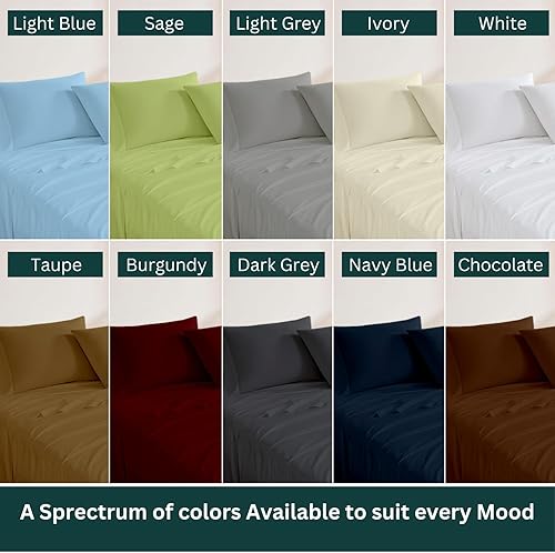 Miniatura 7 de Juego de sábanas de bolsillo extra profundo de 4 piezas, sábanas de bolsillo extra profundo de 400 hilos, 100% algodón egipcio, sábana bajera