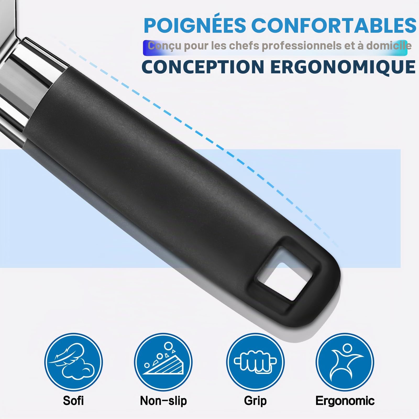 Ouvre Boite de Conserve Manuel Multifonctionnel avec Aimant de Levage, Poignée Ergonomique pour Personnes Agées et Arthrite