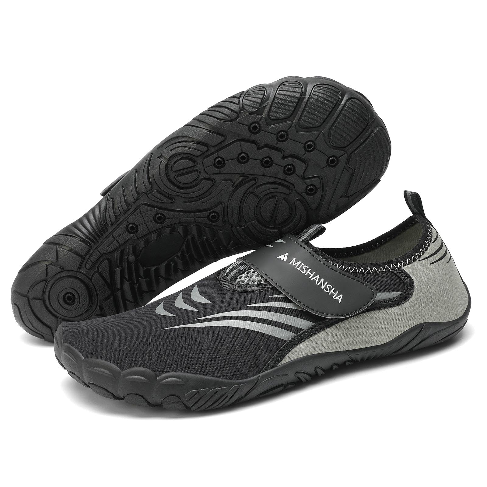 Mishansha Herren Damen Badeschuhe rutschfeste Schnelltrocknende Leicht Wasserschuhe Gr.36-46