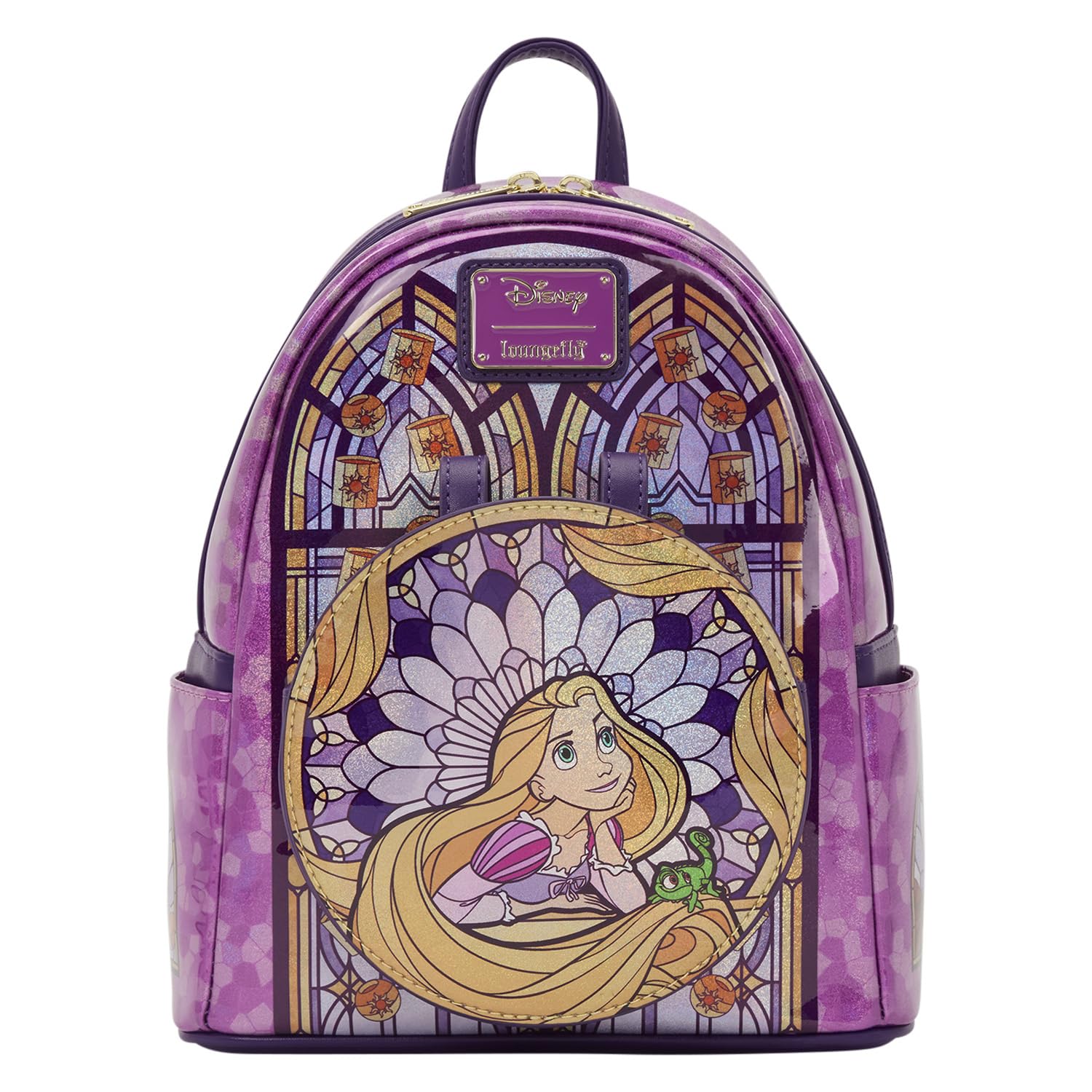 Loungefly Disney: Rapunzel Stained Glass Collection Mini Backpack - Disney Princesses - Amazon Exclusive - Premium Vegan Leather - Gift Idea - Official Merchandise - for Boys, Girls Men and Women