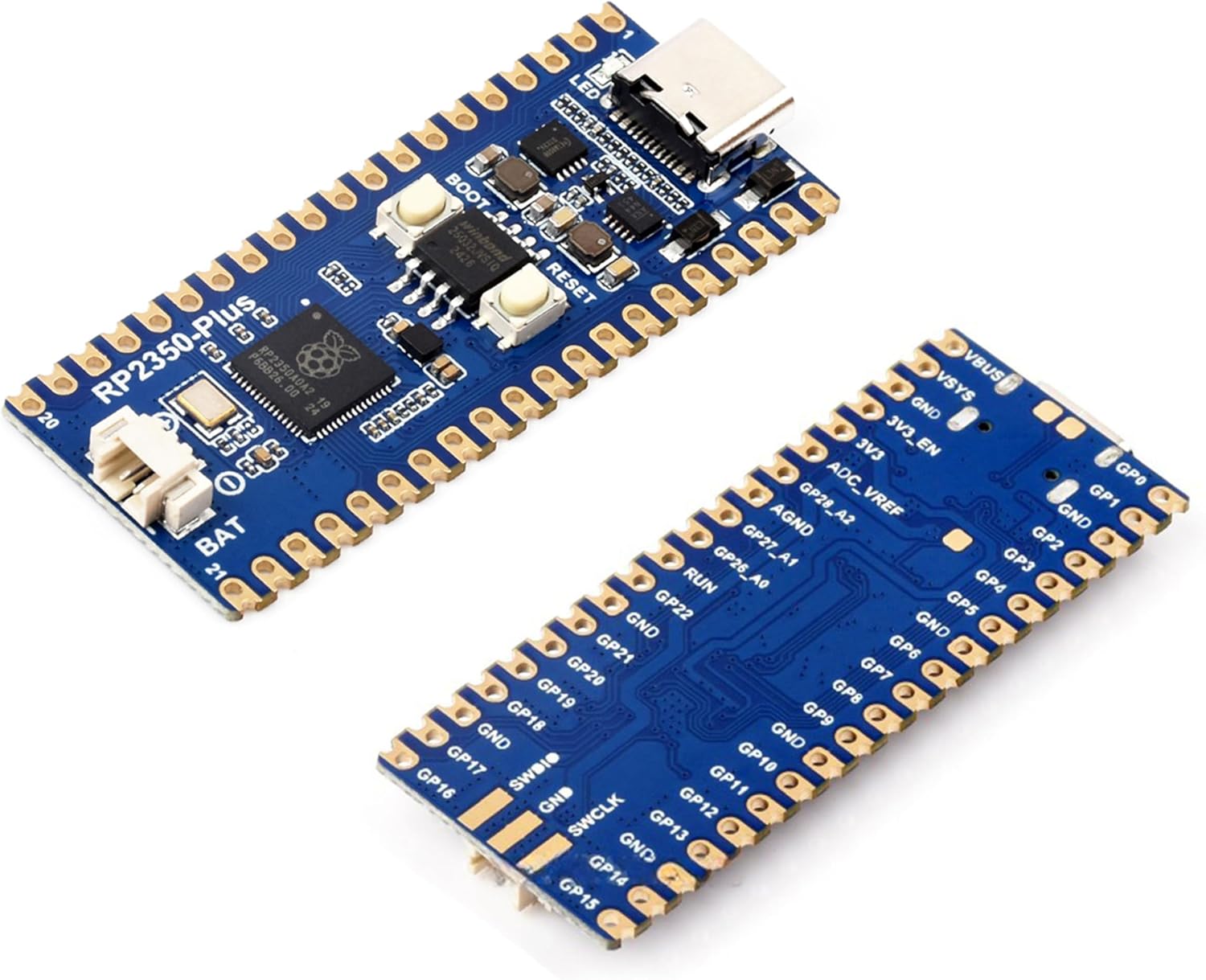 RP2350-Plus Development Board, Pico-Like MCU Board Based On Official RP2350A Dual-Core & Dual-Architecture Microcontroller, 4MB Flash Memory, Add More Features Than Pico 2
