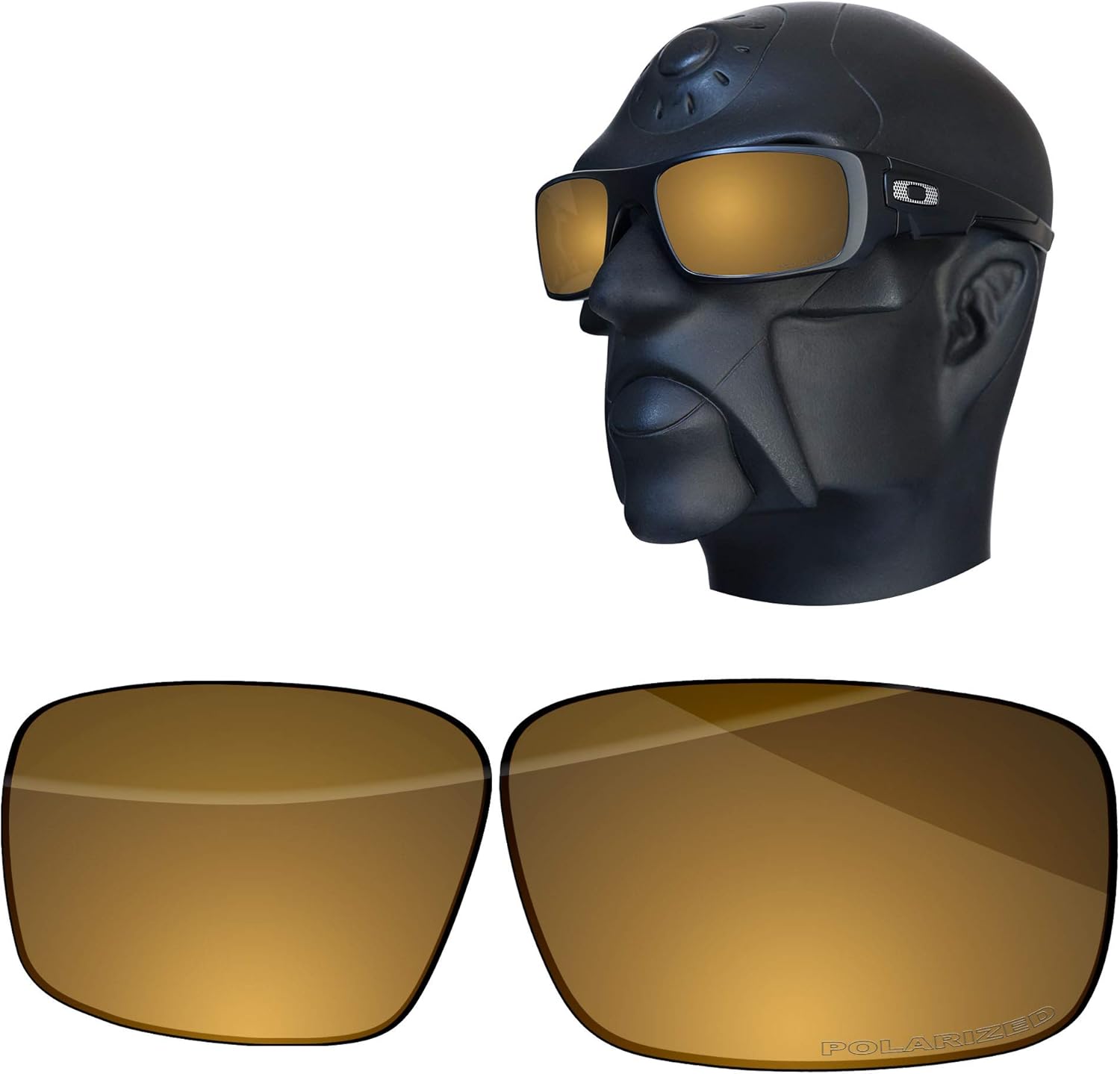 Ensky HardyShield Replacement Lenses for Oakley Crankshaft OO9239 Sunglasses - Auburn Gold