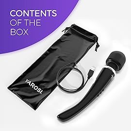 Yarosi Curve Therapeutic Device - 8 Powerful Speeds and 20 Patterns - for Muscle Aches and Sports Recovery - Rechargeable - Travel Friendly - Black