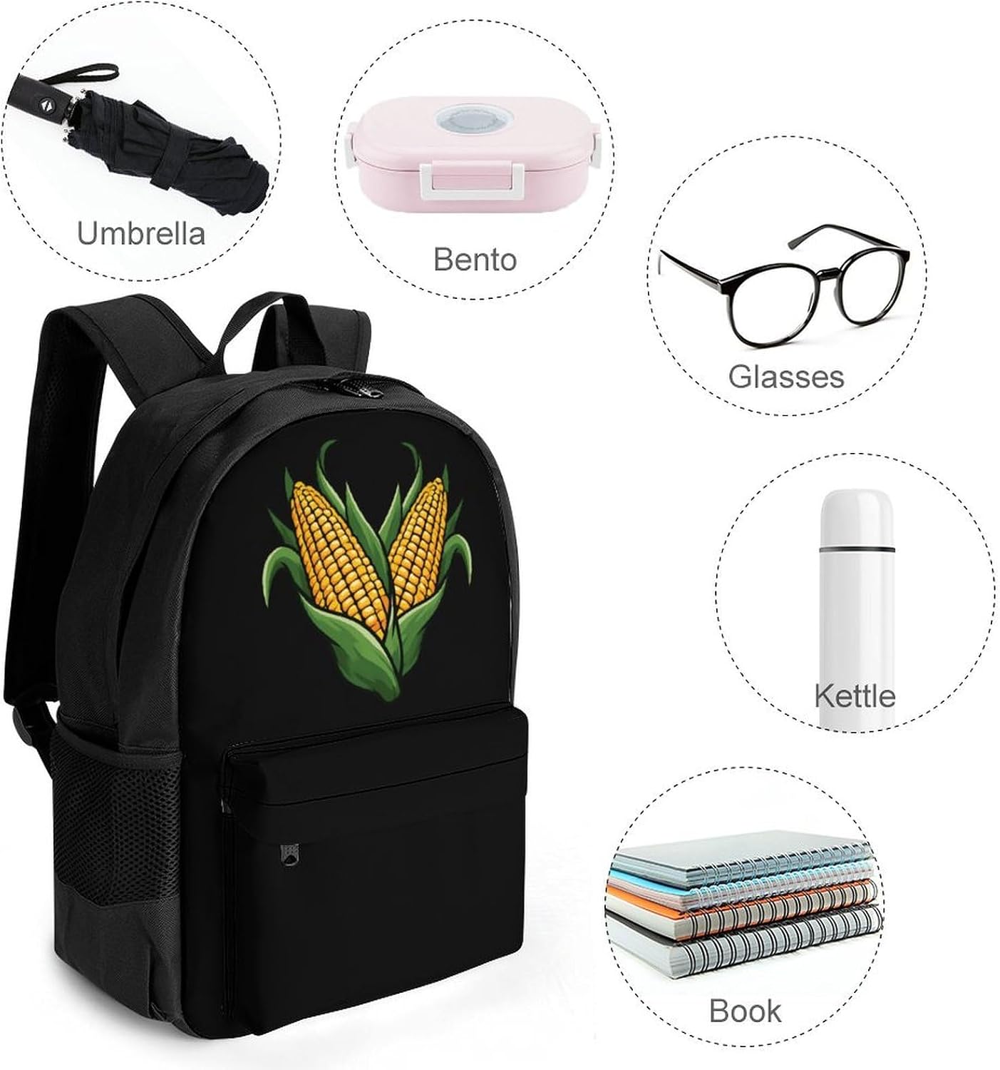 Corn Cobs Backpack Lightweight Backpacks Work Bag