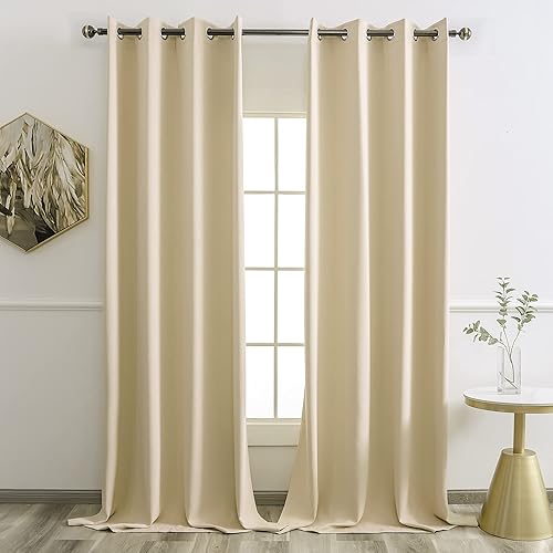 Miniatura 17 de YGO Cortinas opacas lilas para oscurecer la habitación de las niñas, con aislamiento térmico, paneles de cortina para sala de estar, para