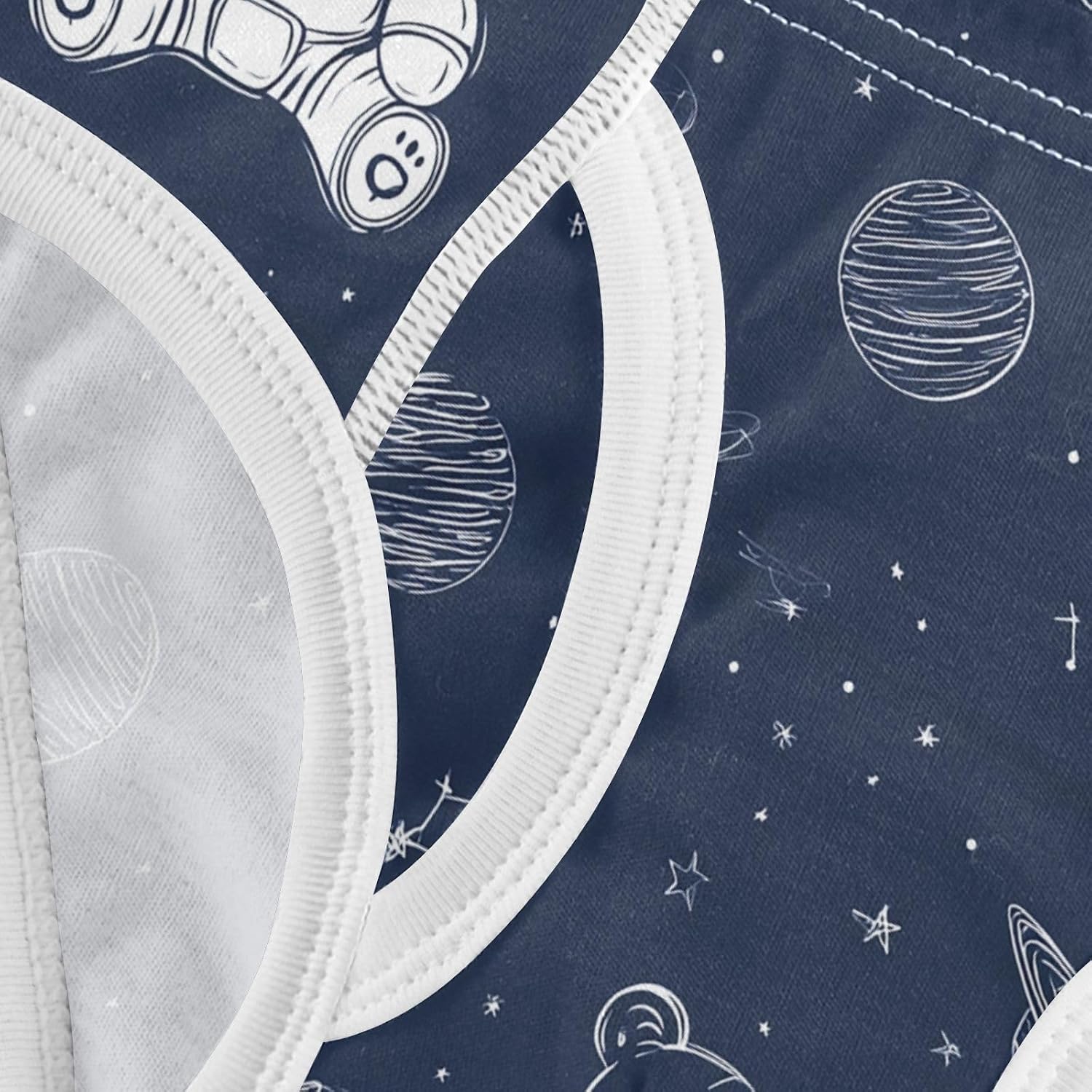 visesunny Astronaut Bear Lonely Boys Underwear Cotton Printed Toddler Soft Training Briefs Size 2T-8Y for Kids