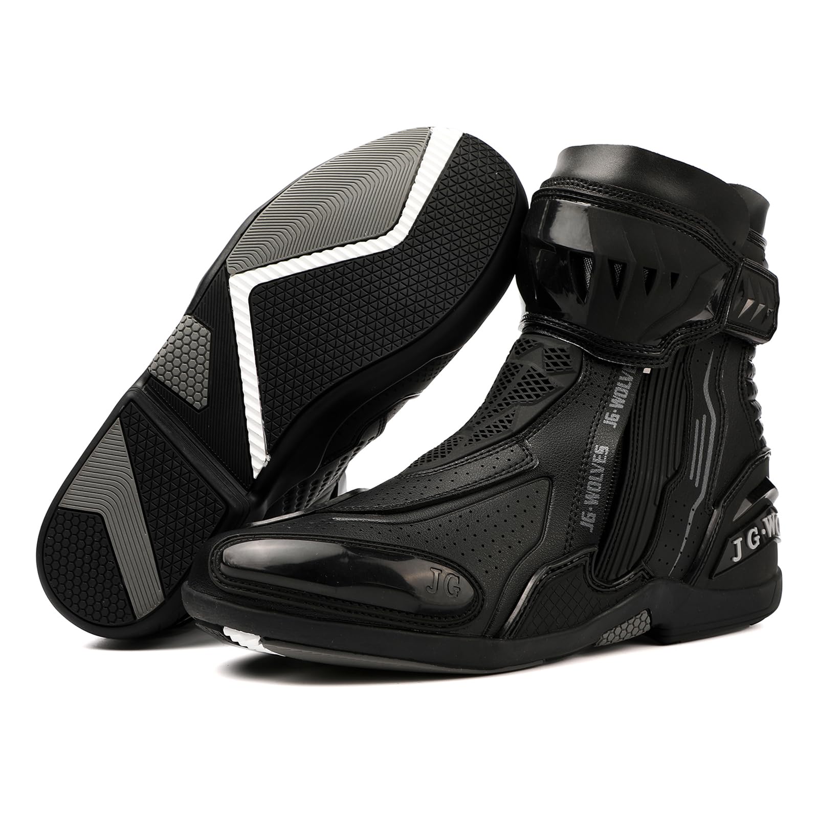 Botas Moto Hombre de Deportivas Zapatos de Moto con Transpirables