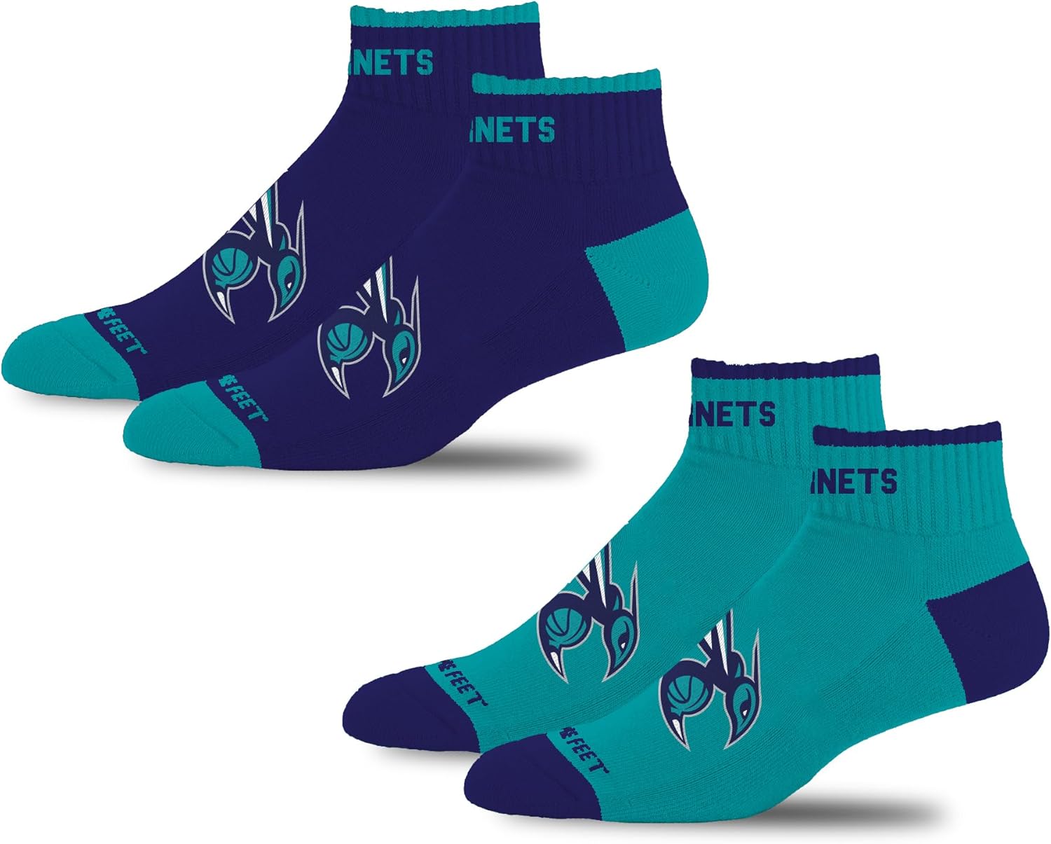 For Bare Feet NBA Unisex Kids Front and Center 2 Pack Team Colors