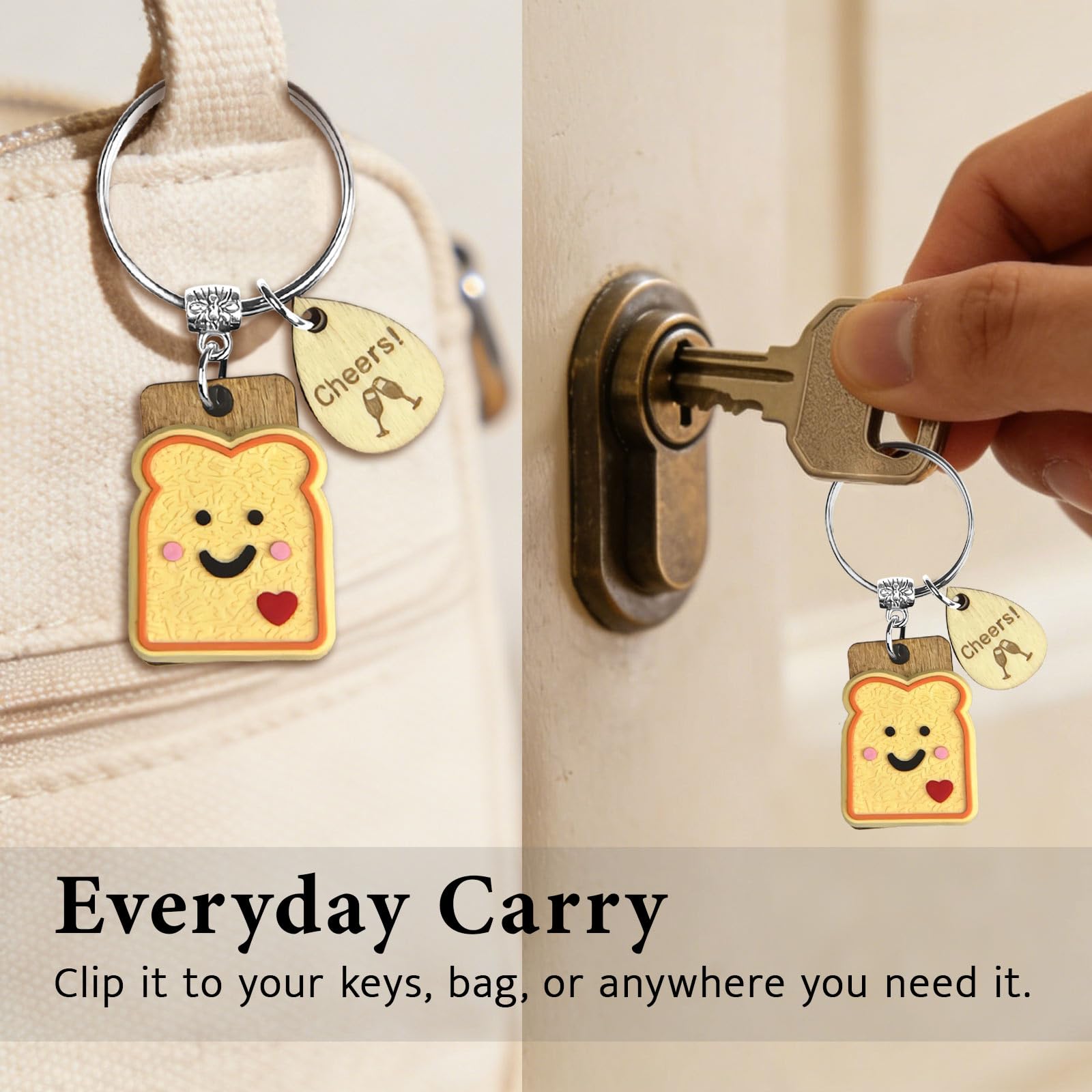 Next Chapter Gift for Women New Beginnings, Little Toast Keyring for Celebrations, Gifts for Teenage, New Job