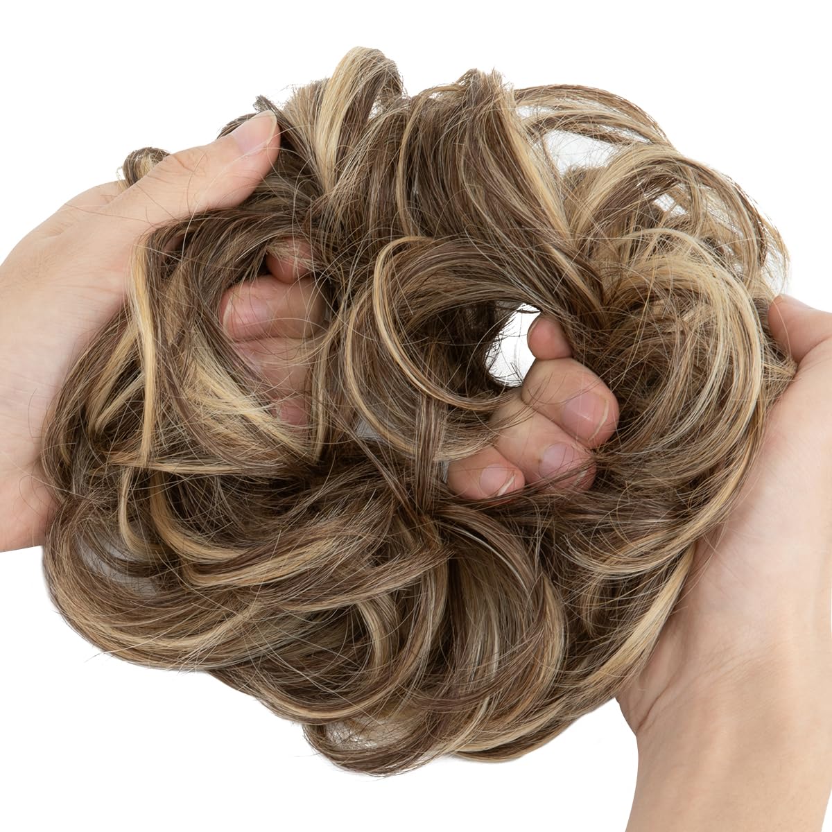 SARLA Messy Bun Hair Piece for Womens Synthetic Scrunchies Buns Extension Hairpieces Updo Pony Tail Bernstein Multi - Image 3