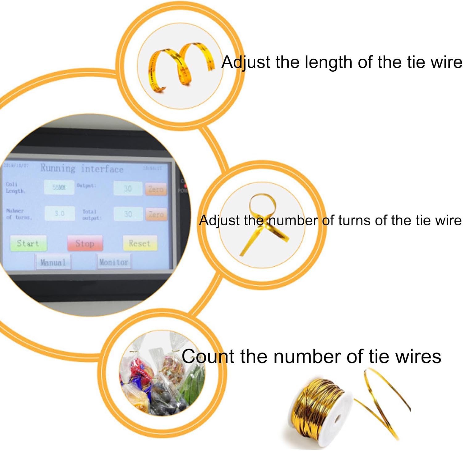 Semi-Automatic Twist Tying Machine for Bakery Candy Presents | Automatic Metallic Twist Ties