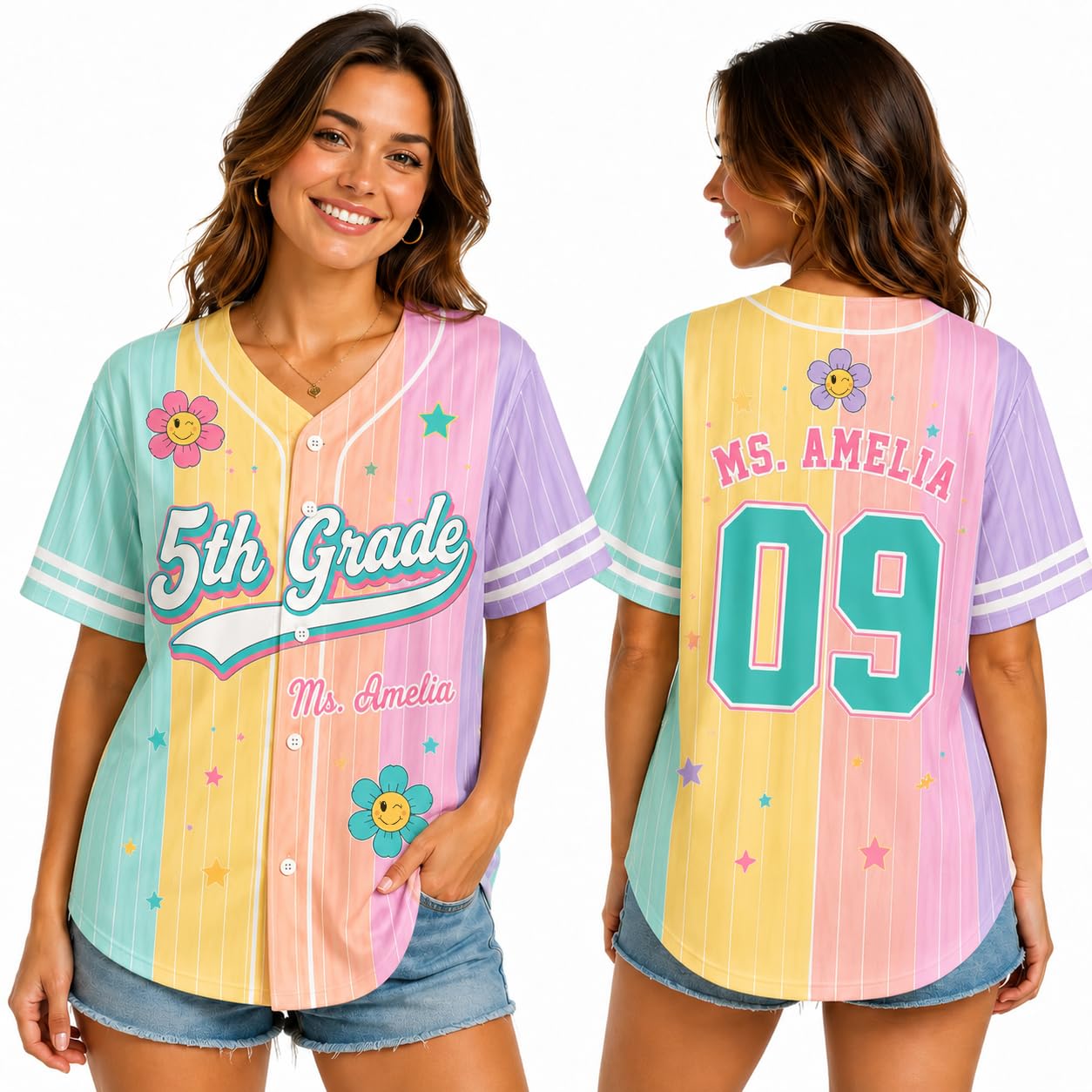 Teacher Jersey Personalized Teacher Shirts Back to School Outfits