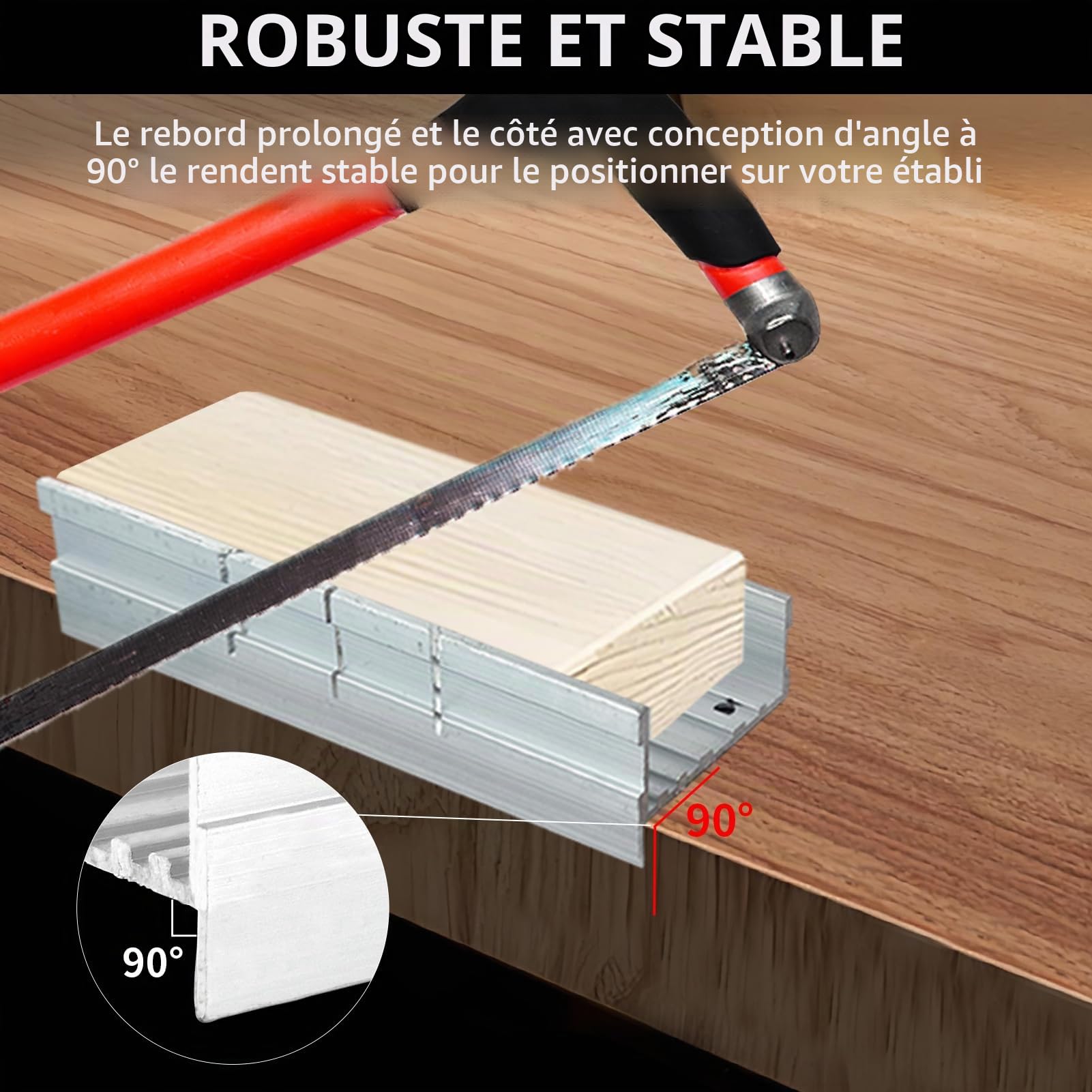 Petite boîte à onglets en métal argenté de 13 cm - Construction en aluminium et en acier - Pour bricoleur, menuisier
