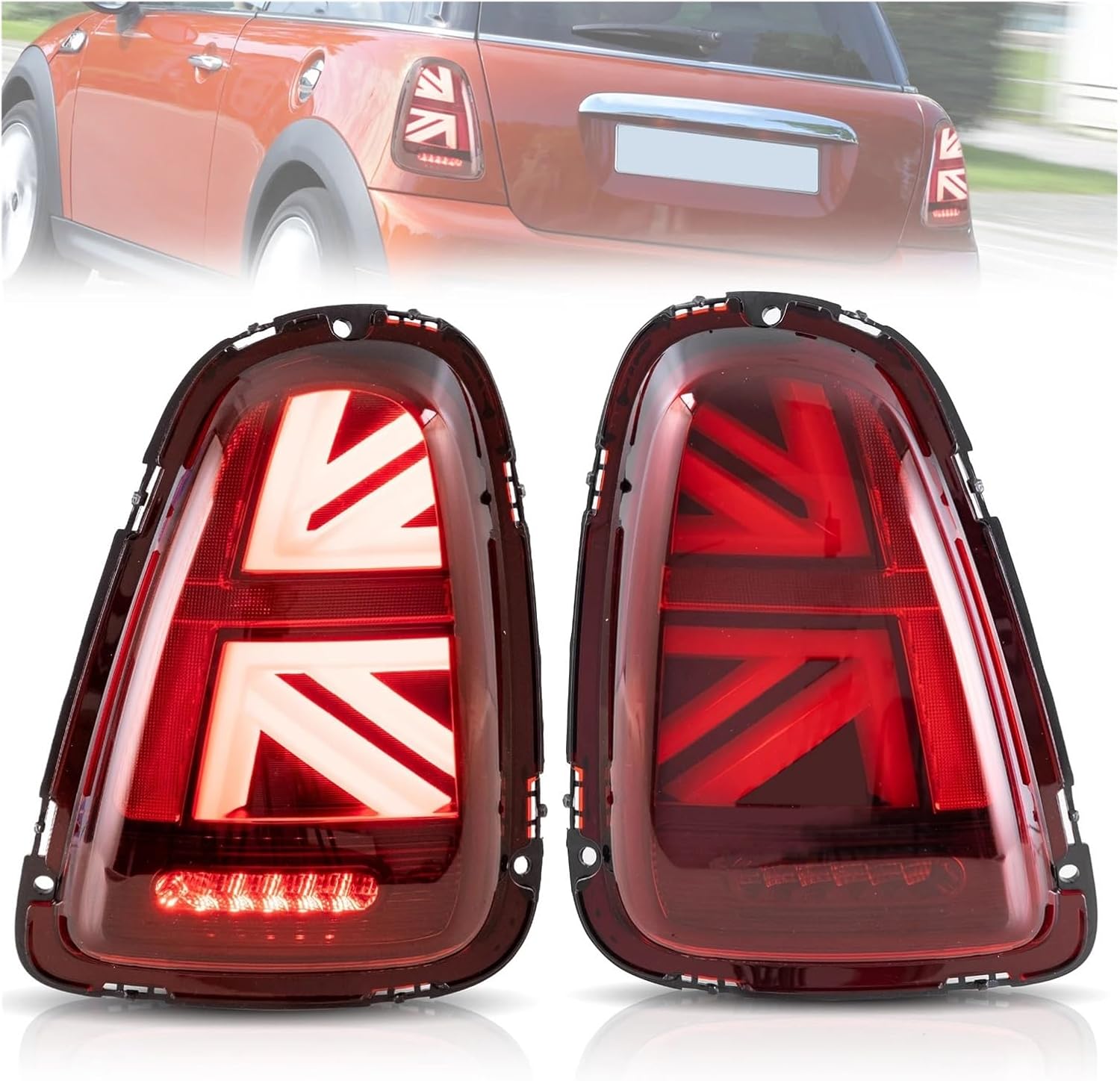 Car Accessories Led Rear Tail Lights DRL Signal Brake Driving Lamp Compatible With MINI Compatible With Compatible with Cooper 2007-2013 R56 R57 R58 R59