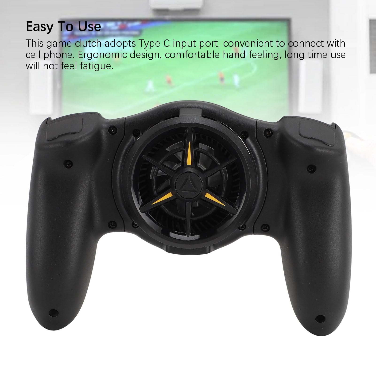 Asixxsix Poignée de Jeu pour téléphone, Manette de Jeu Mobile avec Refroidissement par Ventilateur, Support USB Type-C pour téléphone Portable, Manette de Jeu, joysticks