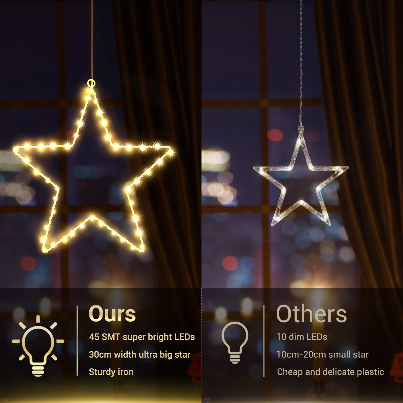 Iron Star Rideaux Lumineux