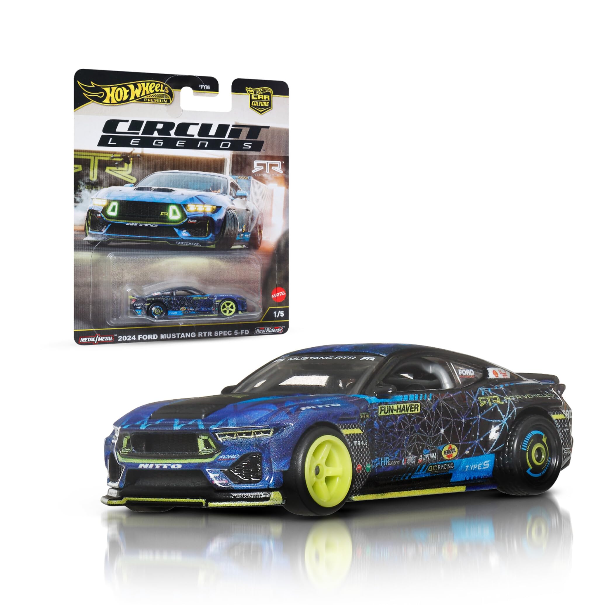 Hot Wheels Premium RTR Mustang Drift, Car Culture Circuit Legends