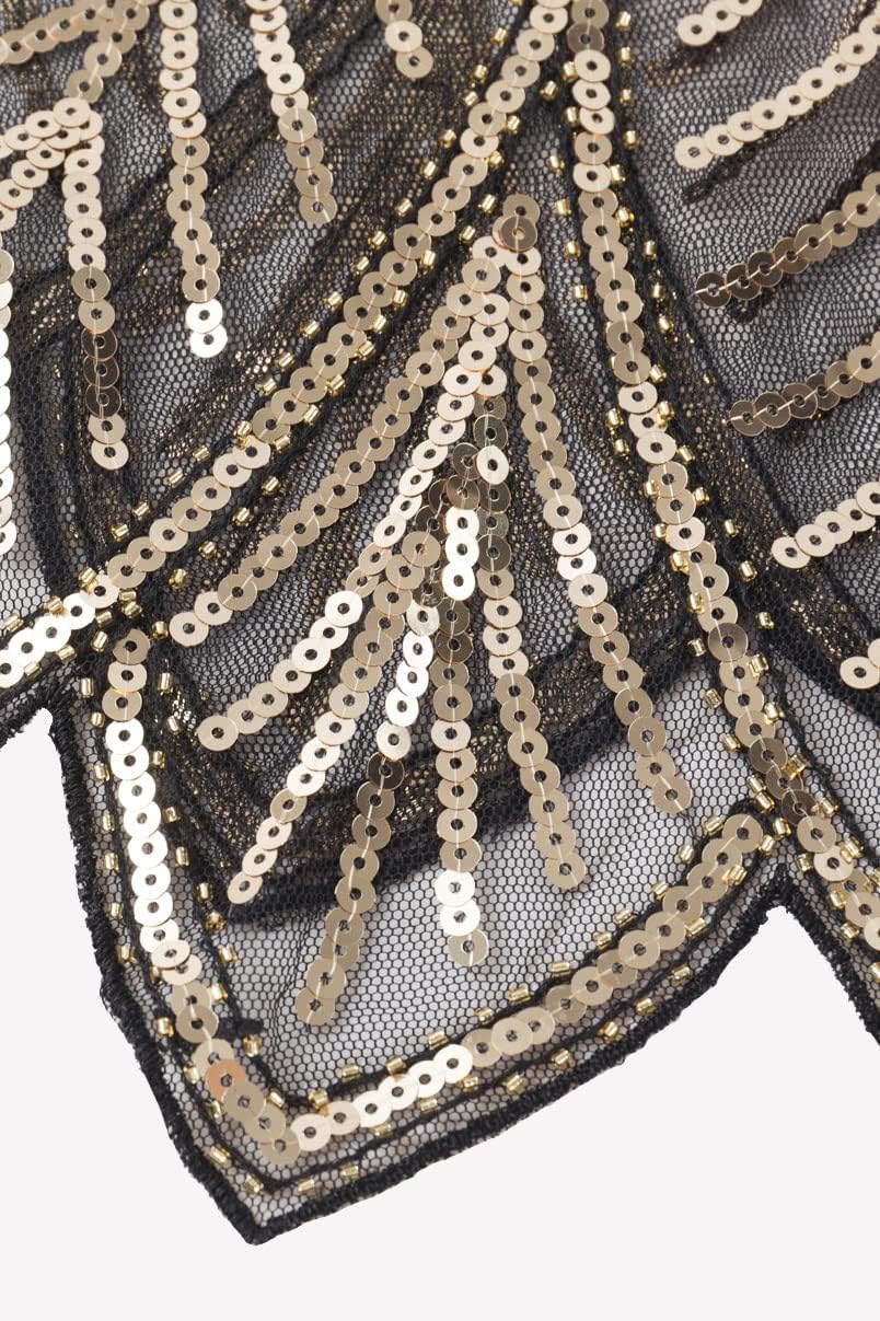 BABEYOND 1920s Shawl Wraps Sequin Beaded Evening Cape Bridal Shawl - Image 7