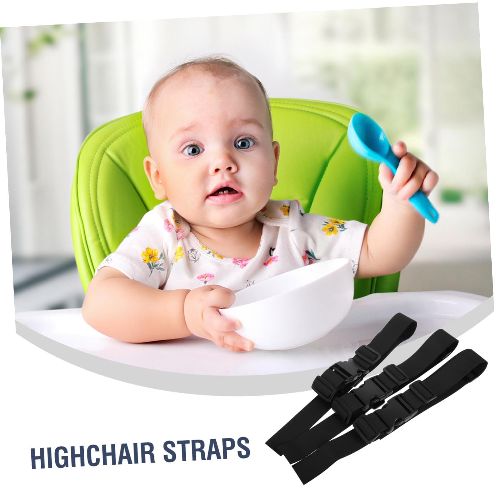 Mobestech Babysicherheitsgurte Schnelles Lösen und Sichere Verbindung aus Polyester 3 Stück-pack für Hochstuhl und Kinderwagen für Säuglinge und Kleinkinder bei Mahlzeiten Zuhause