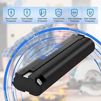 Exmate 7.2V 3.5Ah Battery for Makita 7000 7002 7033 191679-9 632002-4 632003-2 192532-2 192695-4 6010D 6172D DA3000D 6018D 6019D 9500D DA301D 6073D ML702 Cordless Tool 2Pack
