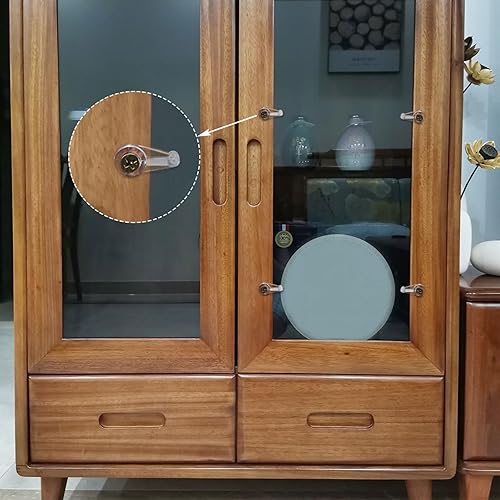 Miniatura 5 de uxcell Juego de 25 clips de retención de vidrio, clips de vidrio de plástico de 0.984 in con tornillos para fijar puertas de gabinete de vidrio de