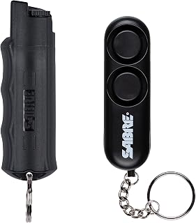 SABRE Personal Safety Kit With Pepper Spray and Personal Alarm, 25 Bursts, Intuitive Finger Grip, 120dB Alarm, Audible Up To 1,280-Feet (390-Meters)