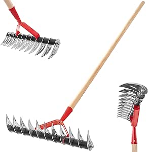 KADAX Rasenlüfter, manueller Vertikutierer für Garten, Rasen, Moos