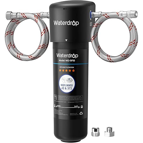 Waterdrop 10UA Under Sink Water Filter System, Reduces PFAS, PFOA/PFOS, Lead, Chlorine, Bad Taste & Odor, Under Counter Water Filter Direct Connect to Kitchen Faucet, NSF/ANSI 42 Certified, 1 Year