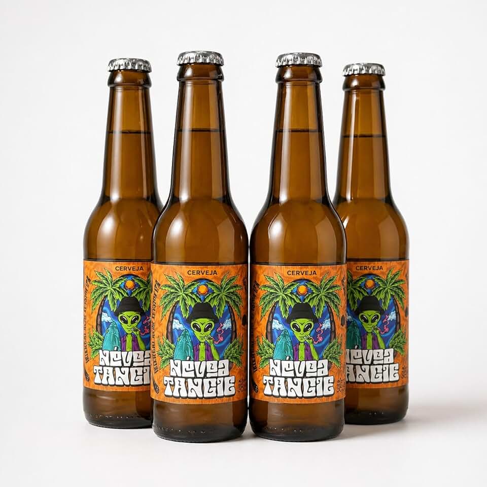 Kit 4 Cervejas Session IPA Integral, Névoa Tangie Dourada Clara, 355ml, 4,5% ABV, Baixo Amargor, Malte de Cevada e Lúpulo