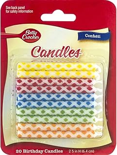 Betty Crocker Confetti Candles - Case of 12 - 20 Count