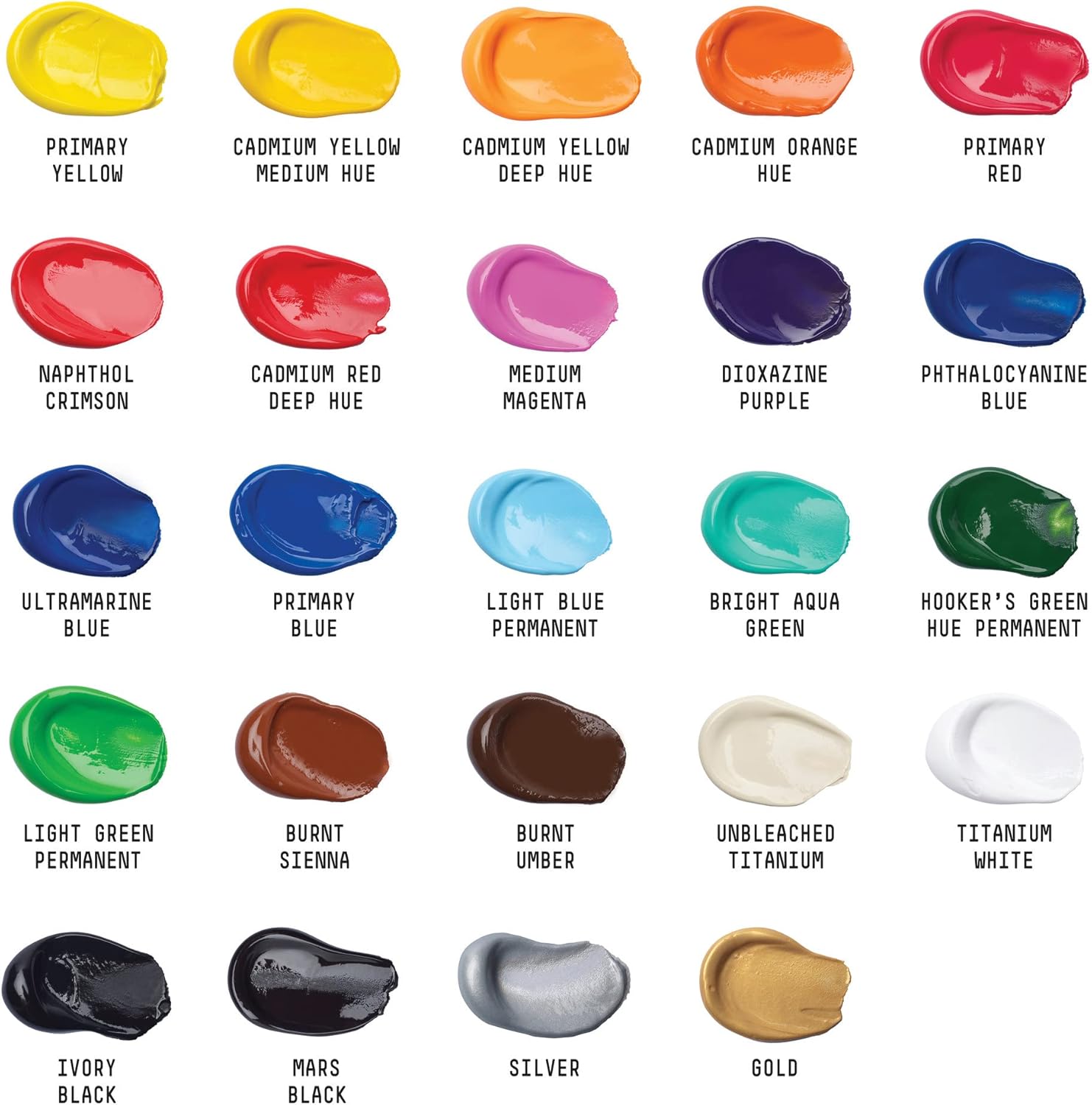 Liquitex Acrylic Basics Set of 24 x 22 ml Colours