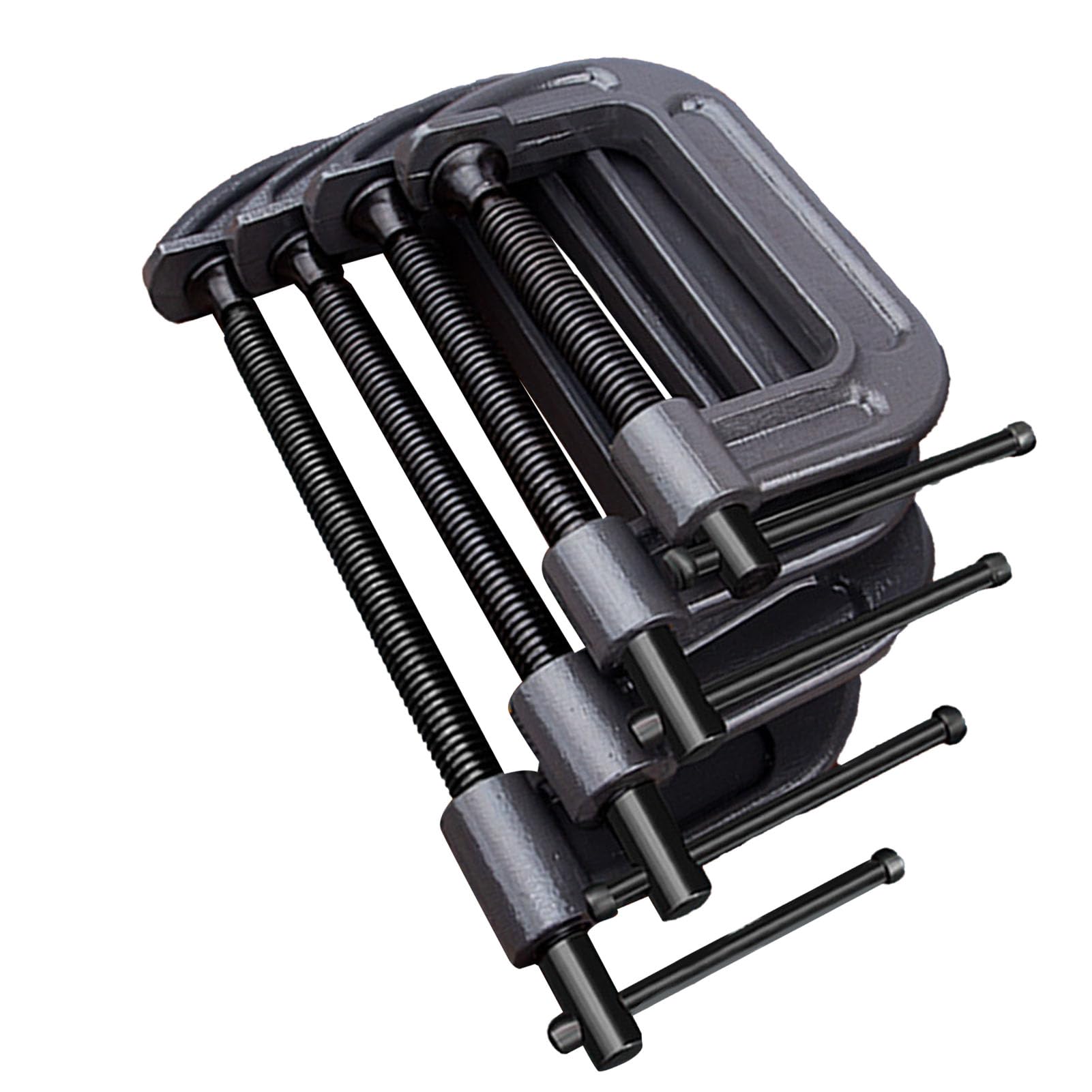Jeanoko Jeanoko Juego de Abrazaderas C de Acero de Alta Resistencia, Abrazaderas de Soldadura Versátiles para Carpintería, Construcción, Juego de 4 Piezas para Metalurgia (Engrosado industrial)