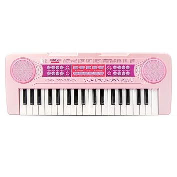 SIARA 37 Keys Multifunction Recharging Portable Electronic Kids Piano Musical Teaching Keyboard for Kids Children Early Learning Educational Toy with Double Speakers.O