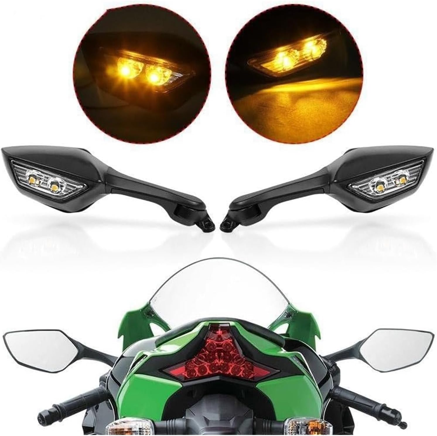 ハンドルバーサイドミラー 用 カワサキ 用 忍者 ZX-10R ZX10R ZX 10R