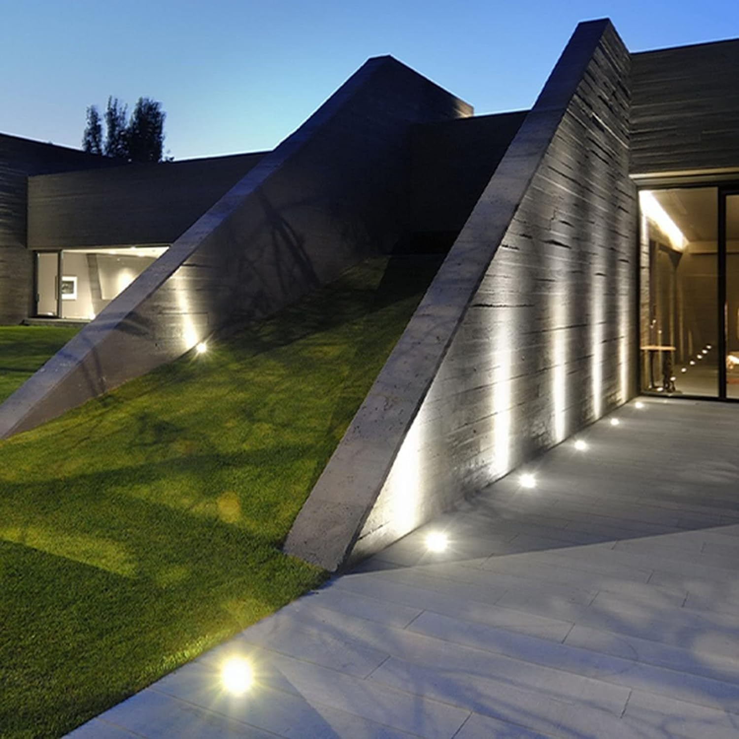 LED In-Ground Lights Embedded Outdoor Landscape Light IP66 Waterproof Low Voltage AC12/24V Round Spotlight for Pathway Driveway Patio Yard Landscape Lighting (Color : White, Size : 6W-AC24V) ( Color :