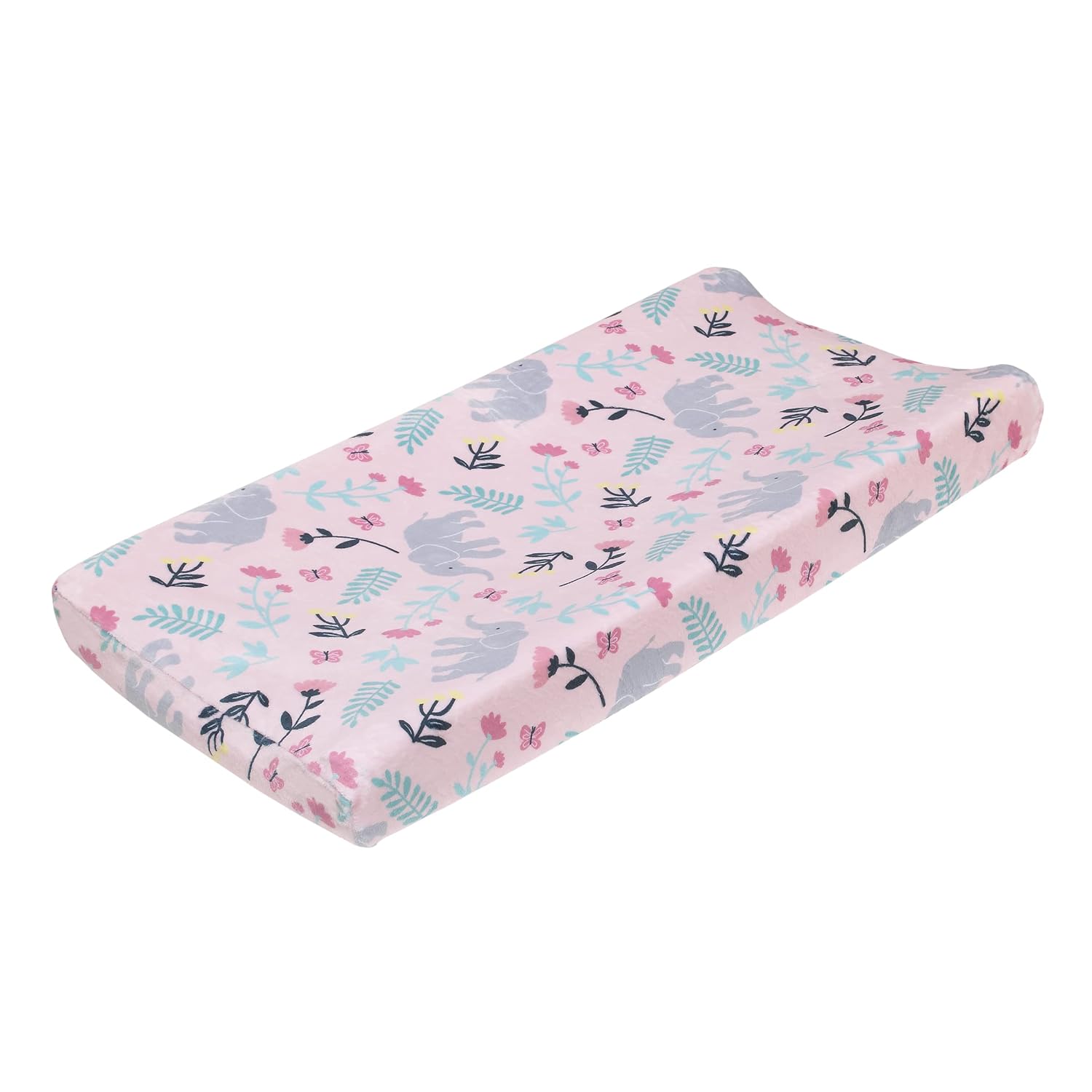 NoJo Carter's Floral Elephant Pink Super Soft Changing Pad Cover