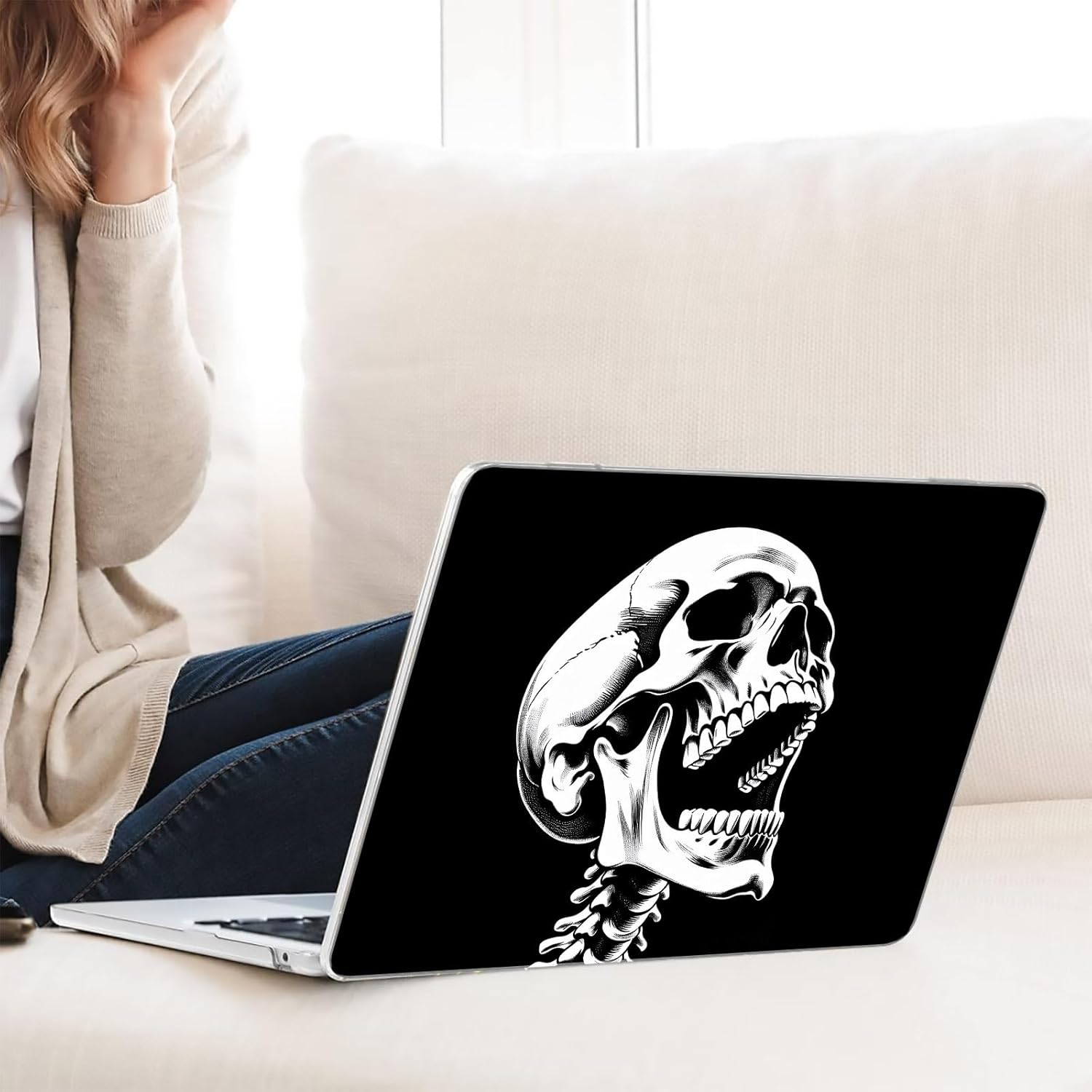 Compatible with MacBook Neo 13-inch, Hard Shell Case with Keyboard Cover and Screen Protector (A3404 A18 Pro chip, 2026 Release) - Skull MC21339