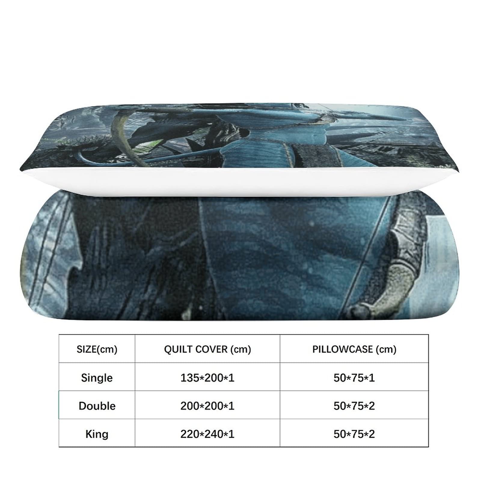 Parure De Lit Gris Foncé Avec Housse De Couette Et 2 Taies D'oreiller