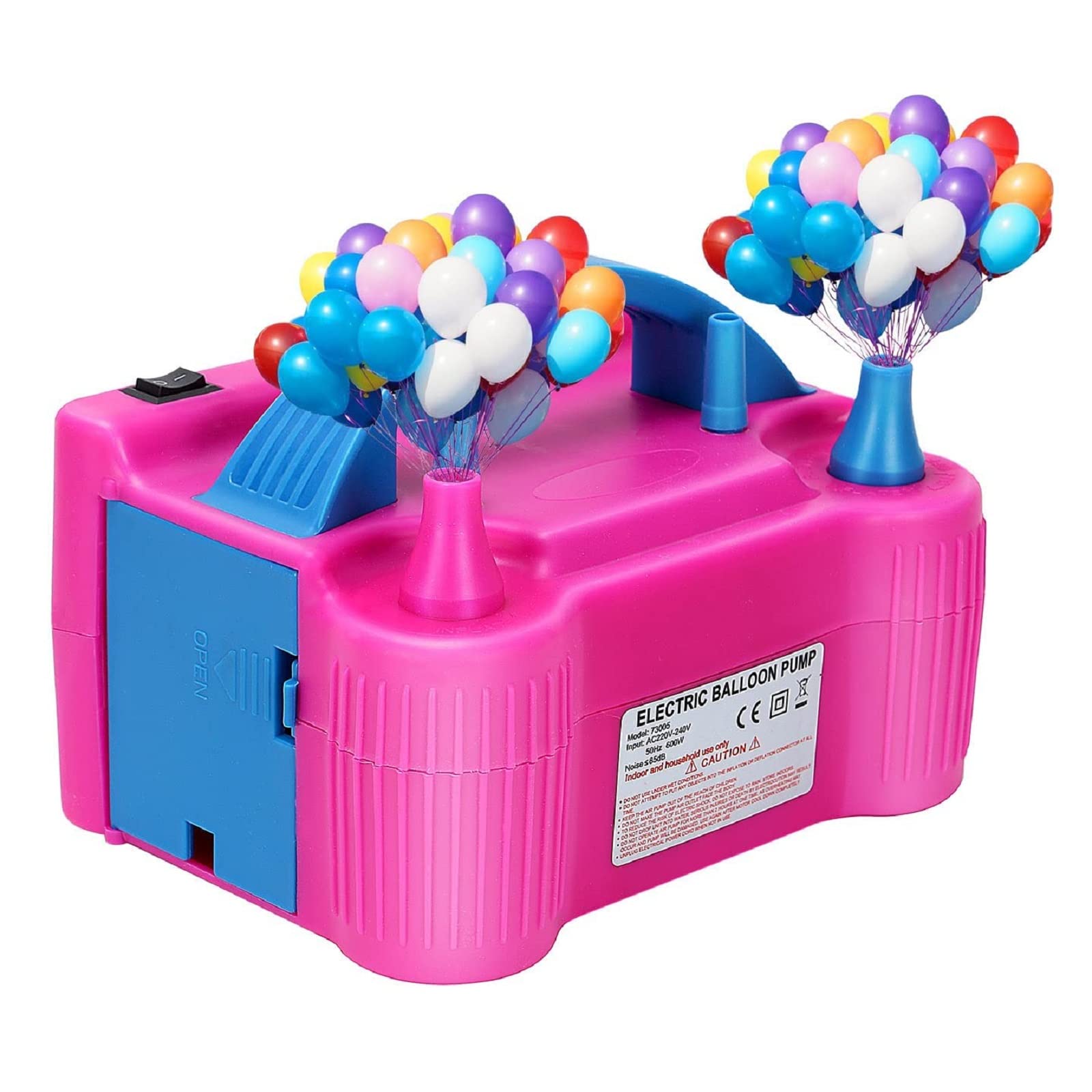 Elektryczna pompa balonowa 220V-240V 600W Przenośna podwójna dysza pompa balonowa elektryczna dmuchawa inflonu balonowego do dekoracji imprezy