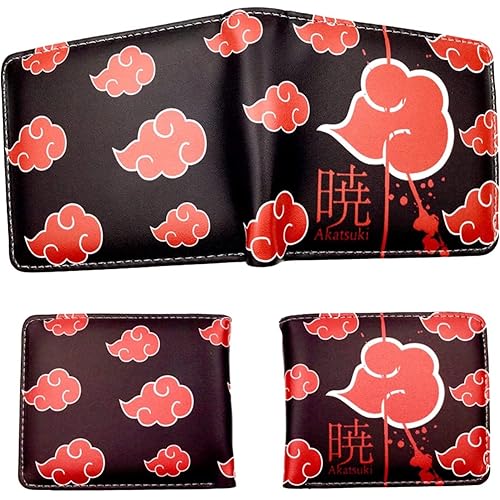 Anime Men'S Wallets, Card Cases & Money Organizers Leather Rfid Blocking Bifold Stylish Chain Wallets For Men Women